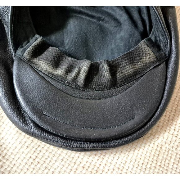 Harley Davidson Bar & Shield Vector Logo 2005 Leather Cabbie/Newsboy Cap Black M - Picture 8 of 11